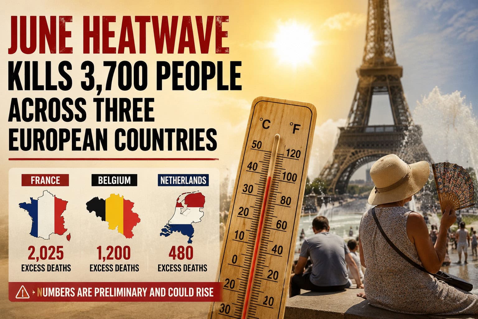 June heatwave kills 3,700 people across three European countries ...