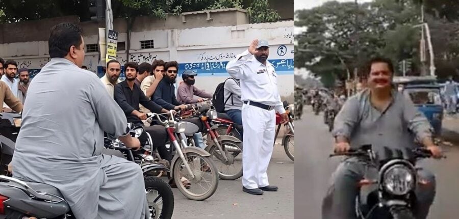 No Rules For Those In Power Nabil Gabol Gets Traffic Police Salute While Riding Without Helmet