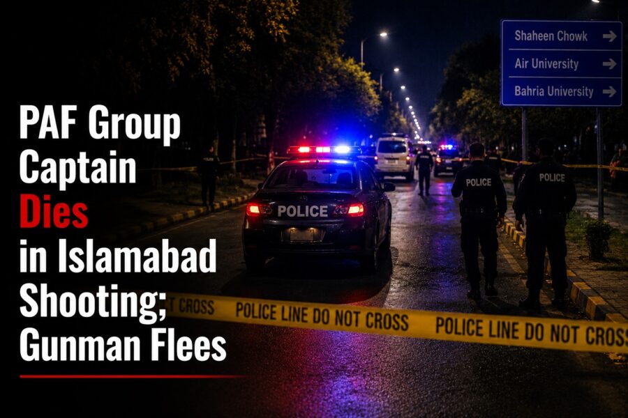 Paf Group Captain Dies In Islamabad Shooting Gunman Flees