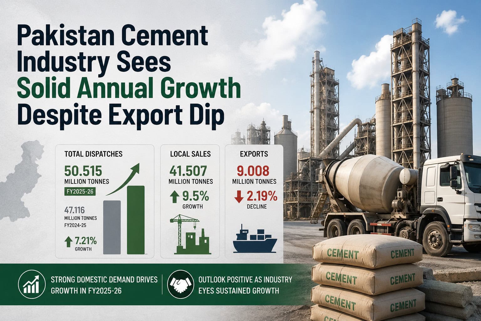 Pakistan Cement Industry Sees Solid Annual Growth Despite Export Dip ...