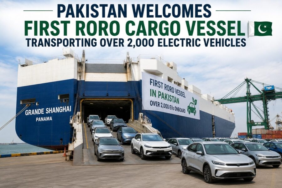 Pakistan Welcomes First Roro Cargo Vessel Transporting Over 2000 Electric Vehicles