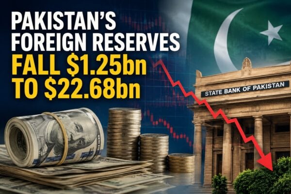 Pakistans Foreign Reserves Fall 1 25 Billion To 22 68 Billion