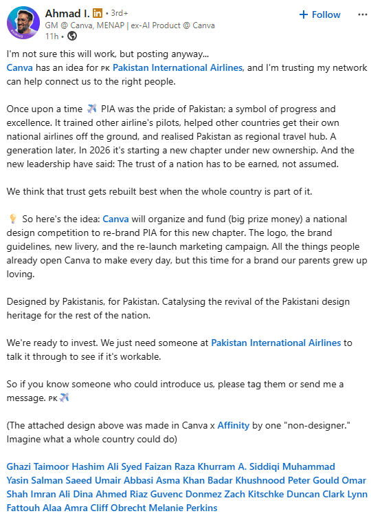 Pia Could Soon Fly Under New Branding As Canva Offers To Foot The Bill 