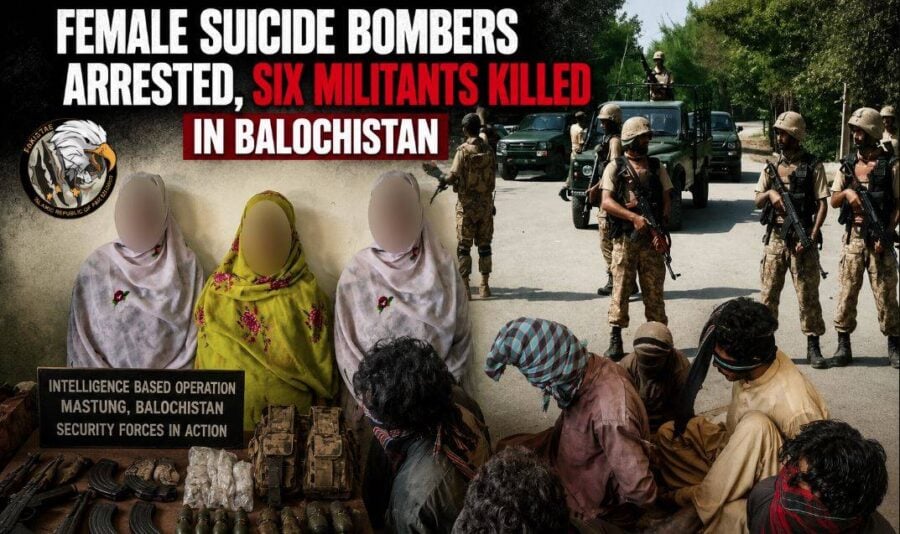 Three Female Suicide Bombers Arrested Six Militants Killed In Balochistan