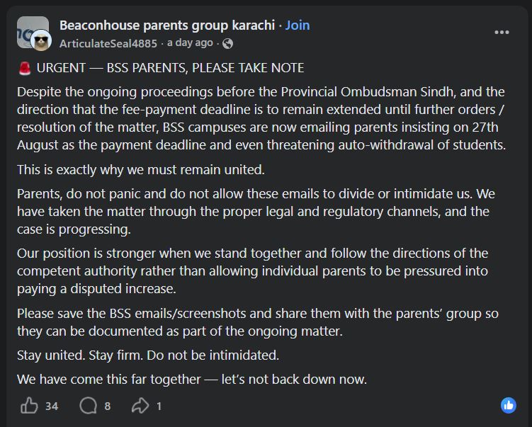 Beaconhouse Under Fire As Parents Take Fee Hike Row To Sindh Ombudsman 