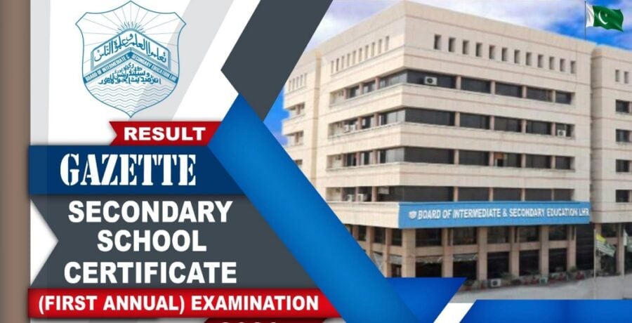Bise Lahore Class 10 Results Complete Gazette Pdf Download