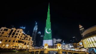 Burj Khalifa Turns Green And White As Uae Joins Pakistans 79th Independence Day Celebrations