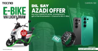 Celebrate Independence Day With Tecno Get Free Smartwatch Worth Rs10000 Win Revoo Y06 Electric Bike