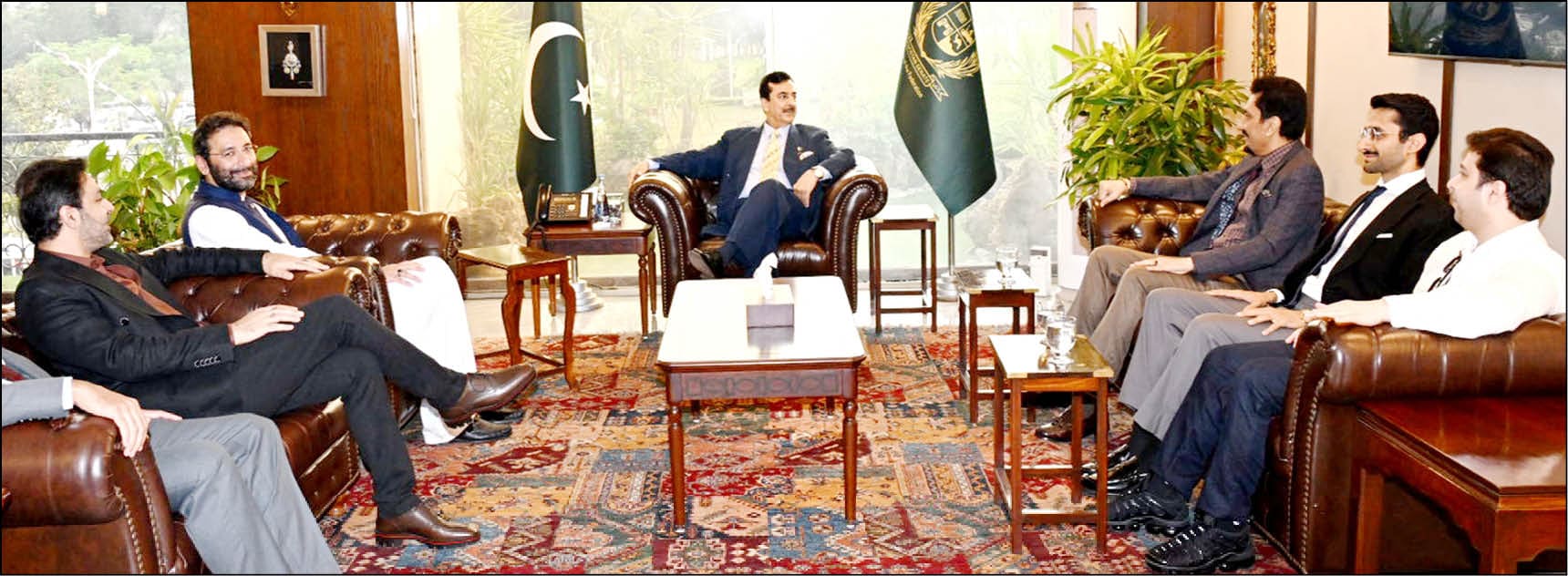Chairman Senate Gilani congratulates Faisal Zahid Malik on announcement of Tamgha-e-Imtiaz