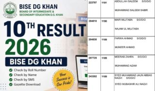 Dg Khan Board Matric 2026 Toppers Position Holders