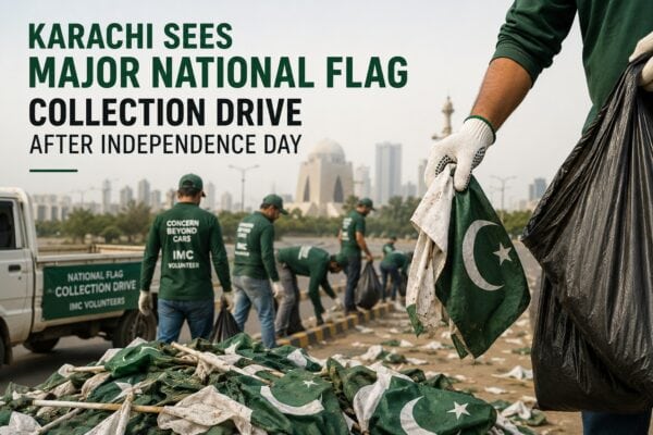 Karachi Sees Major National Flag Collection Drive After Independence Day