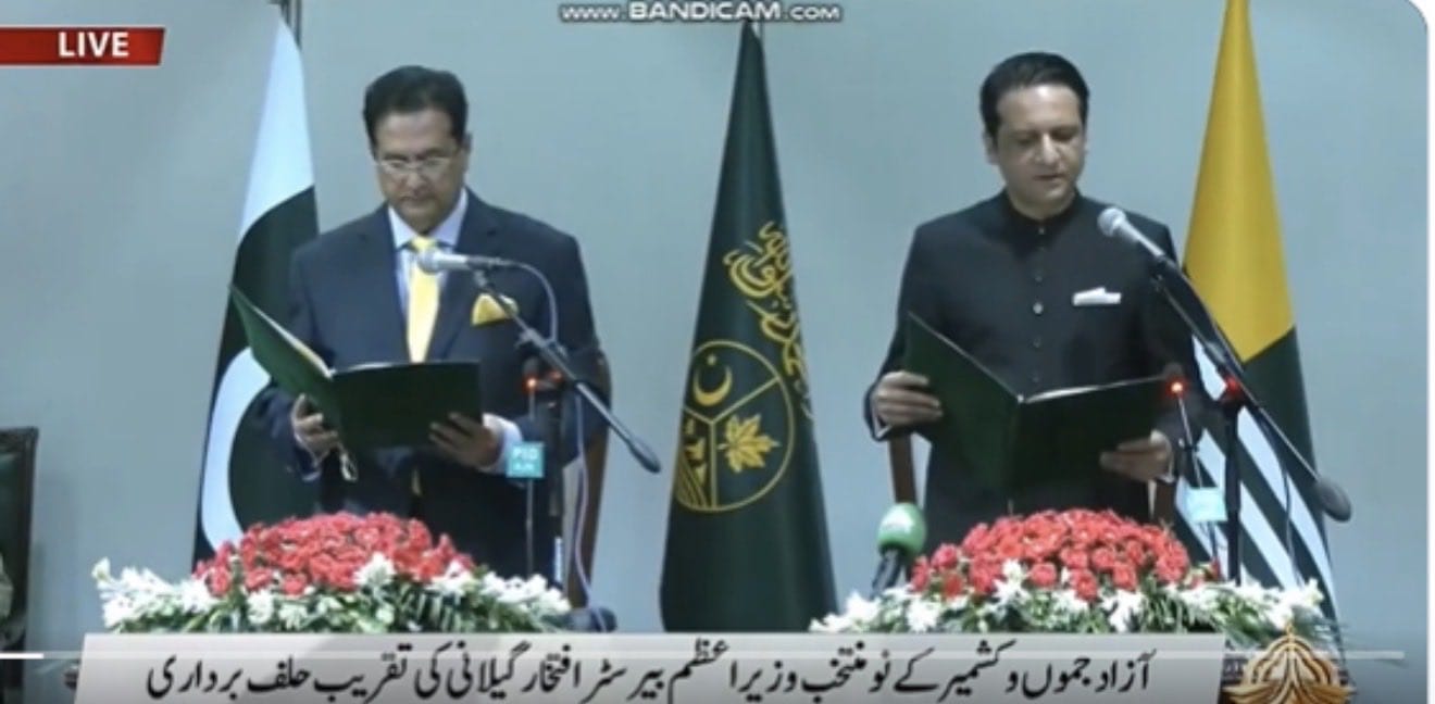 Kashmiris Sleep Peacefully Because Of Pak Army Iftikhar Gilani Says After Swearing In As Ajk Pm 