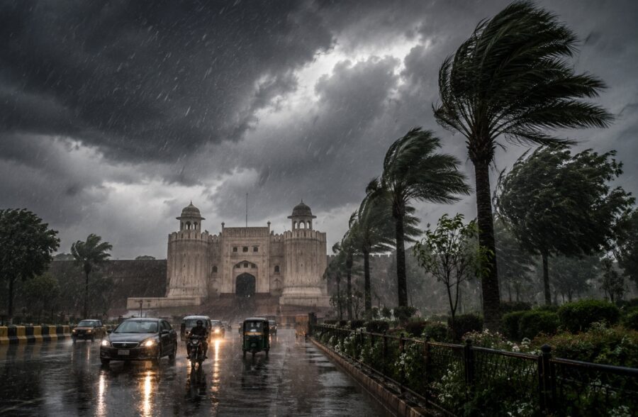 Lahore Punjab Weather Intermittent Rains Strong Winds Expected