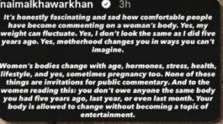 Naimal Khawar Slams Body Shaming Comments On Social Media 