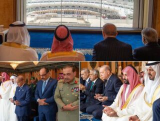 Pm Shehbaz Field Marshal Asim Munir Erdogan And Mbs Offer Jumma Prayer At Qasr Al Safa