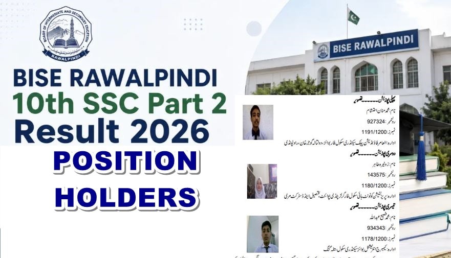 Rawalpindi Board Matric Result 2026 Toppers Position Holders
