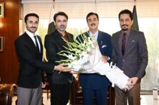 Senate Chairman Gilani Congratulates Faisal Zahid Malik On Tamgha E Imtiaz