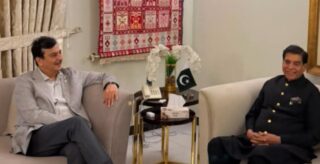 Senate Chairman Gilani Raja Pervaiz Ashraf Discuss Political Situation