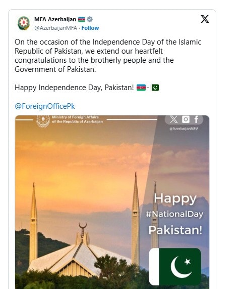 World Leaders Reaffirm Friendship With Pakistan On Independence Day 