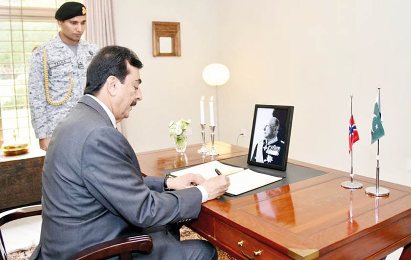 Acting President Gilani Condoles King Harald V Demise With Norwegian Envoy