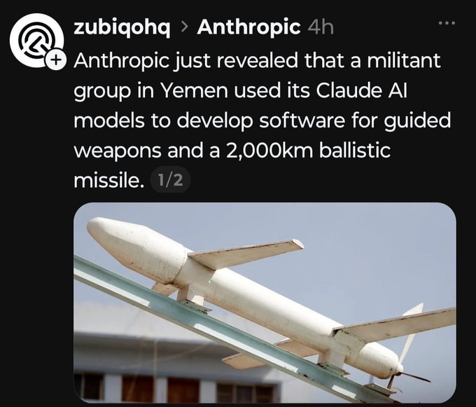 Ai Enters War As Claude Being Used To Build Ballistic Missiles Lethal Weapons 