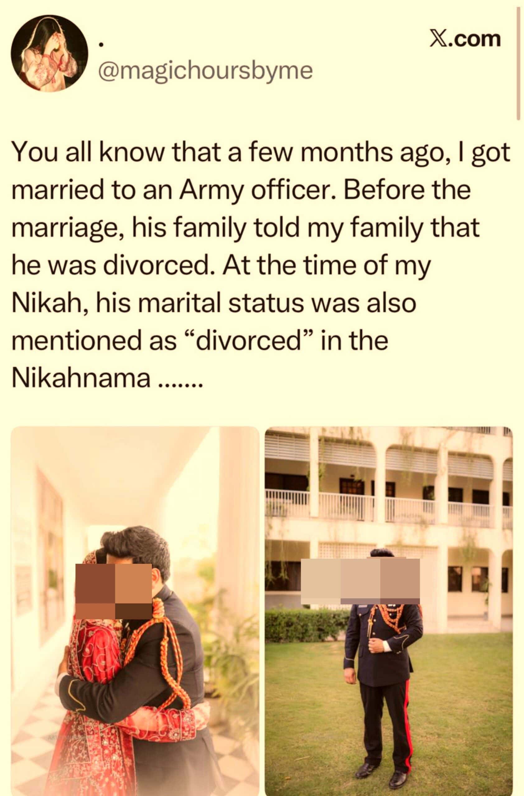 Army Officers Wife Raises Serious Allegations Over Alleged Secret Marriage 