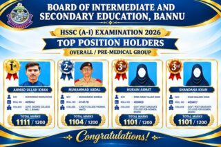 Bise Bannu Inter Results 2026 Pre Medical And Engineering Toppers Revealed