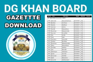 DI Khan Board Inter Class 11, 12 Gazette Download PDF