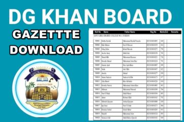 Di Khan Board Inter Class 11 12 Gazette Download Pdf