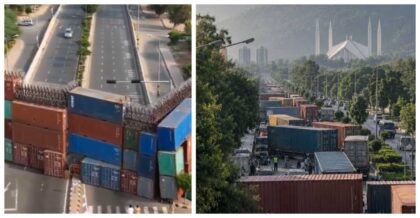 Islamabad Entry Points Sealed With Containers Ahead Of Pti Long March