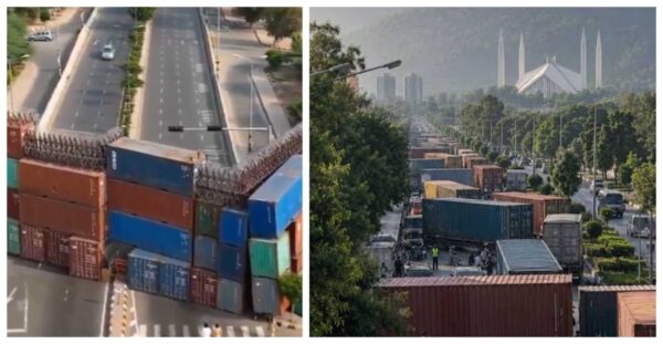 Islamabad Entry Points Sealed With Containers Ahead Of Pti Long March
