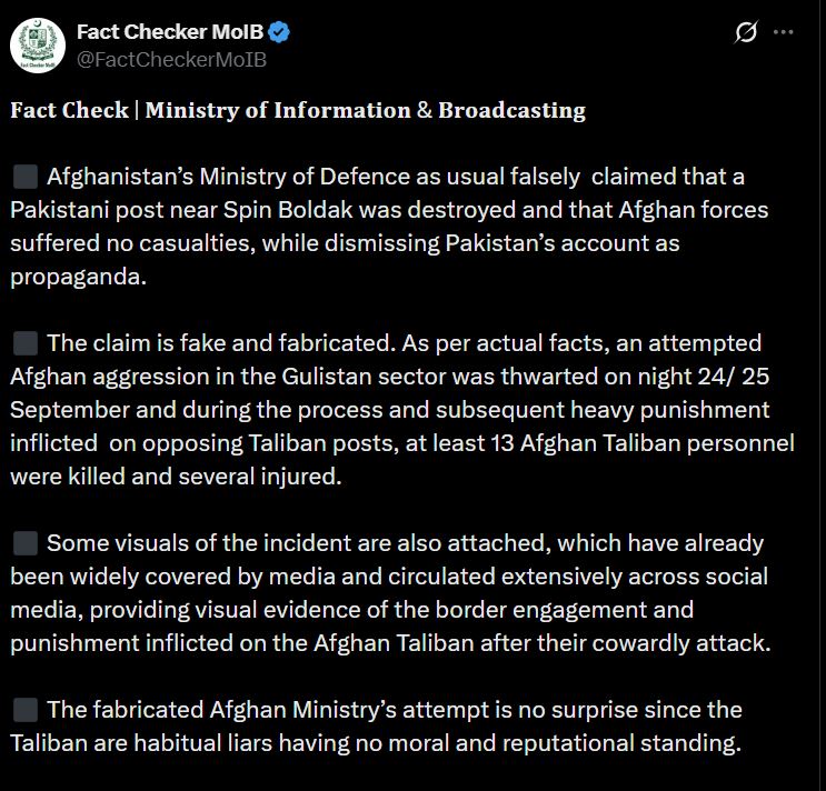 No Pakistani Post Destroyed In Spin Boldak Moib Shares Details Of Afghanistans Cowardly Attack 