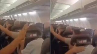 Passengers Scream In Cabin After Iranian Boeing 737 Loses Tyre