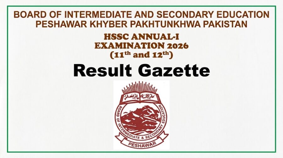 Peshawar Board Inter Class 11 12 Gazette Download Pdf
