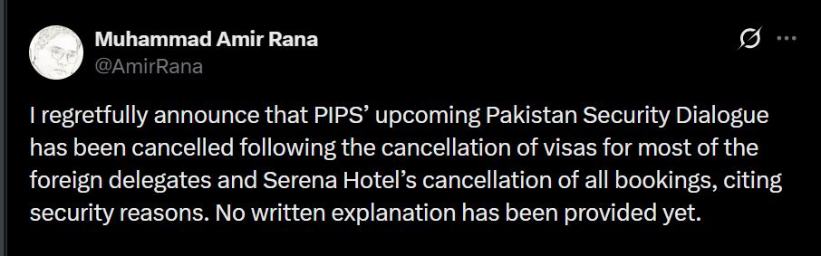 Pips Security Dialogue Cancelled Amid Security Concerns 