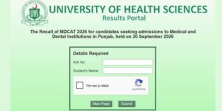 UHS MDCAT 2026 Results Out; Check Online