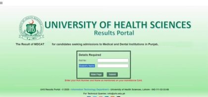 Uhs Mdcat 2026 Results Out Check Here