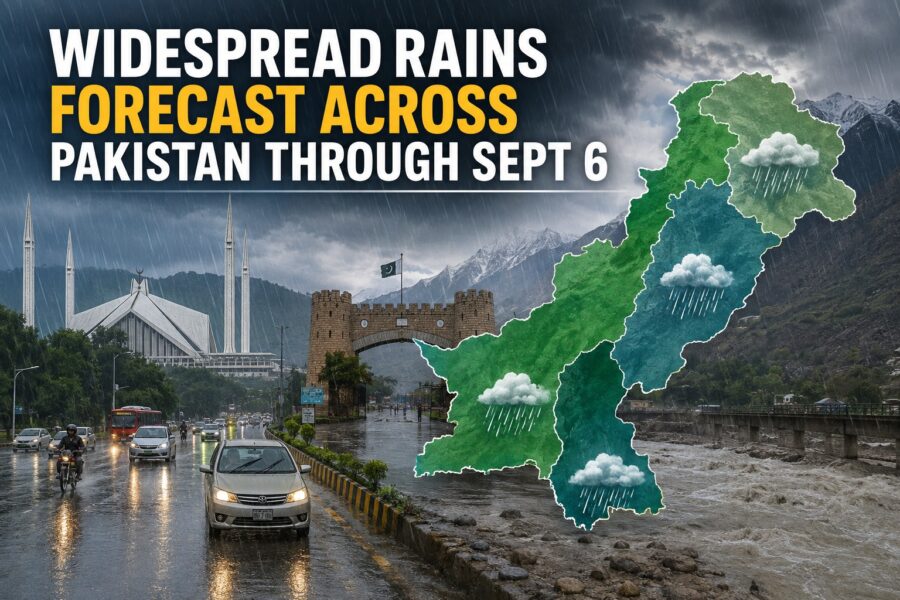 Widespread Rains Forecast Across Pakistan Through Sept 6