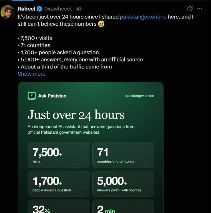 Ask Pakistan Goes Live With Ai Search For Passports Taxes And Govt Services 