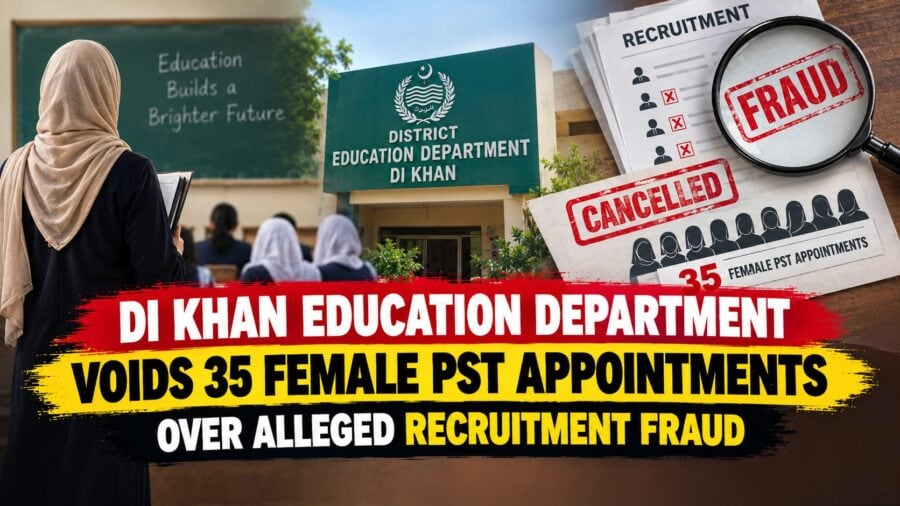 Di Khan Education Department Voids 35 Female Pst Appointments Over Alleged Recruitment Fraud