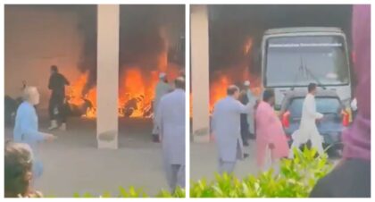 Electric Scooter Battery Explodes At Faisalabad University Video