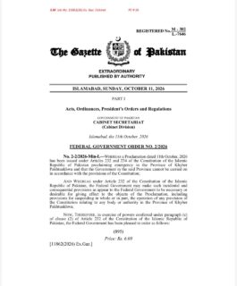 Federal Government Orders Area Development Secretariats In 12 Kp Districts 