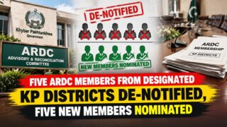 Five Ardc Members From Designated Kp Districts De Notified Five New Members Nominated