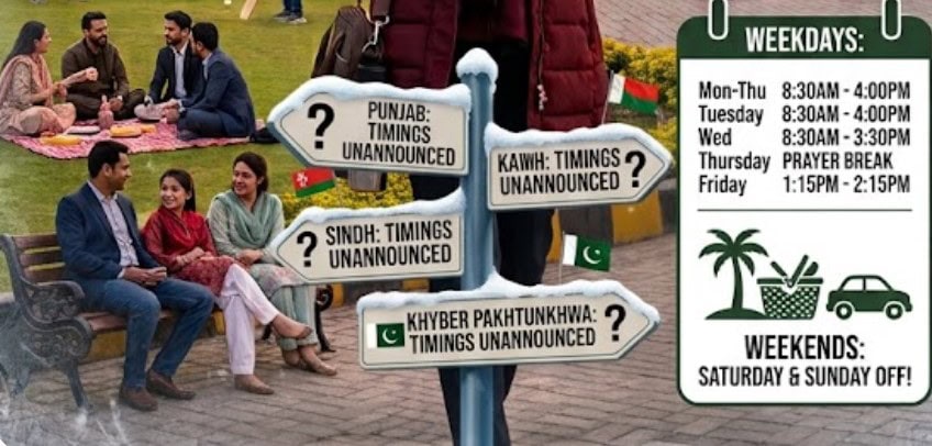 Govt Announces New Winter Season Office Timings Two Holidays Per Week