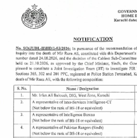 Isi Ib And Nccia Join Jit To Probe Murder Case Of Karachi Businessman Mir Raza 