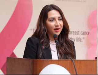 Natalie stresses early detection  to combat breast cancer