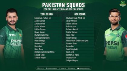 Pakistan T20 Squads For T20is Odi Series Against Sri Lanka