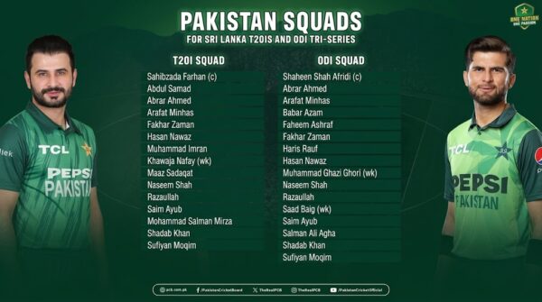 Pakistan T20 Squads For T20is Odi Series Against Sri Lanka