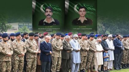 Pakistans Top Civil Military Leaders Attend Funeral Of Two Army Officers Martyred In Quetta Crash