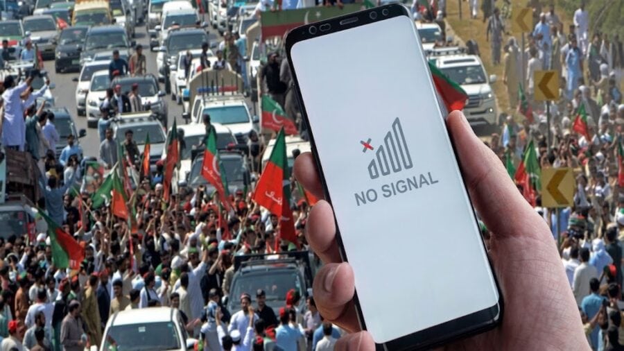 Pti Long March Mobile Phone Internet Services Shut Down In These Parts Of Kp Amid Security Fears